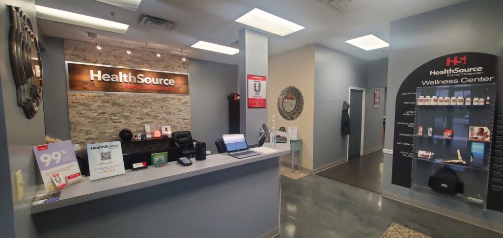 Front desk and reception area at HealthSource of Clarksville