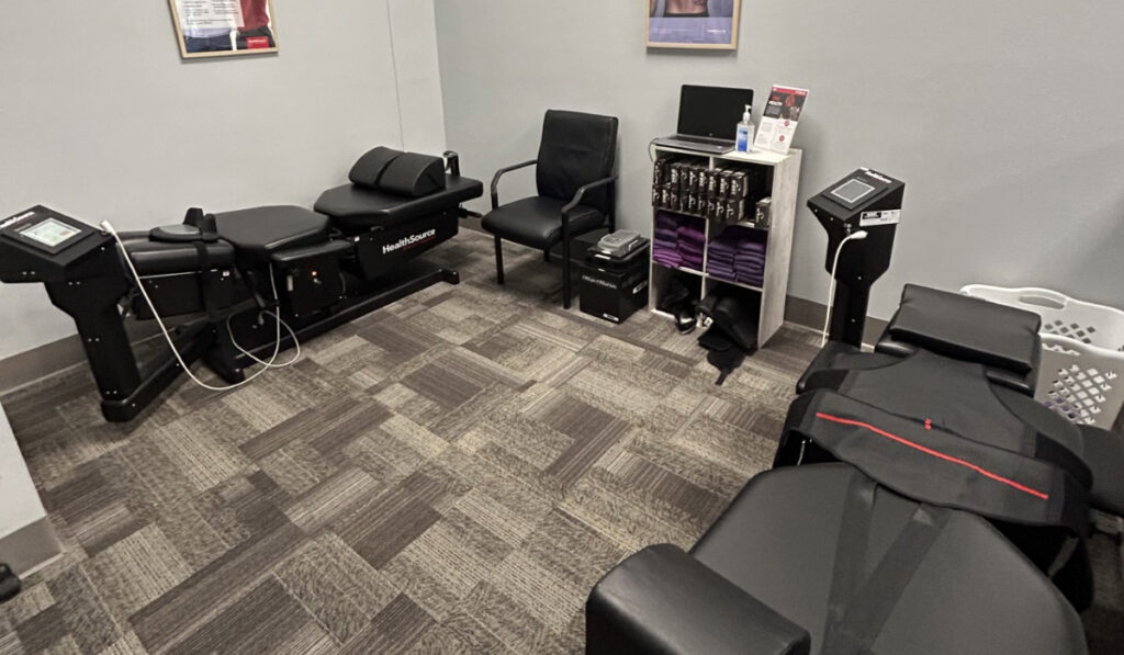 Spinal Decompression Therapy area at HealthSource of North Milton.