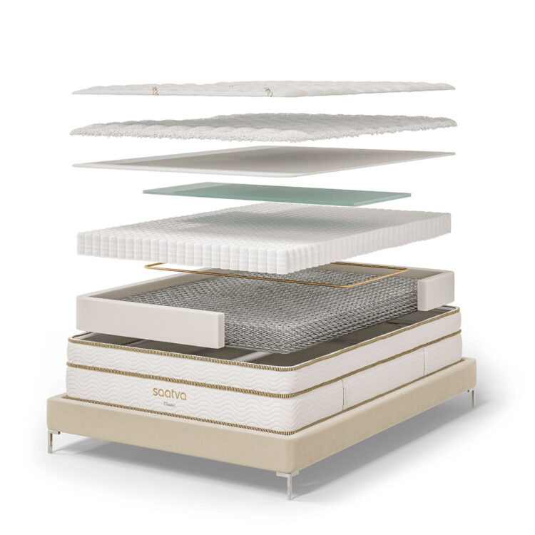 Image of Saatva mattresses and inner supporting layers