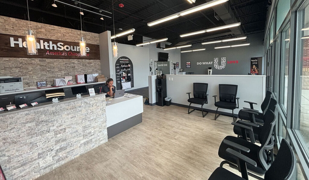 The front desk area at HealthSource of Southeast Overland Park