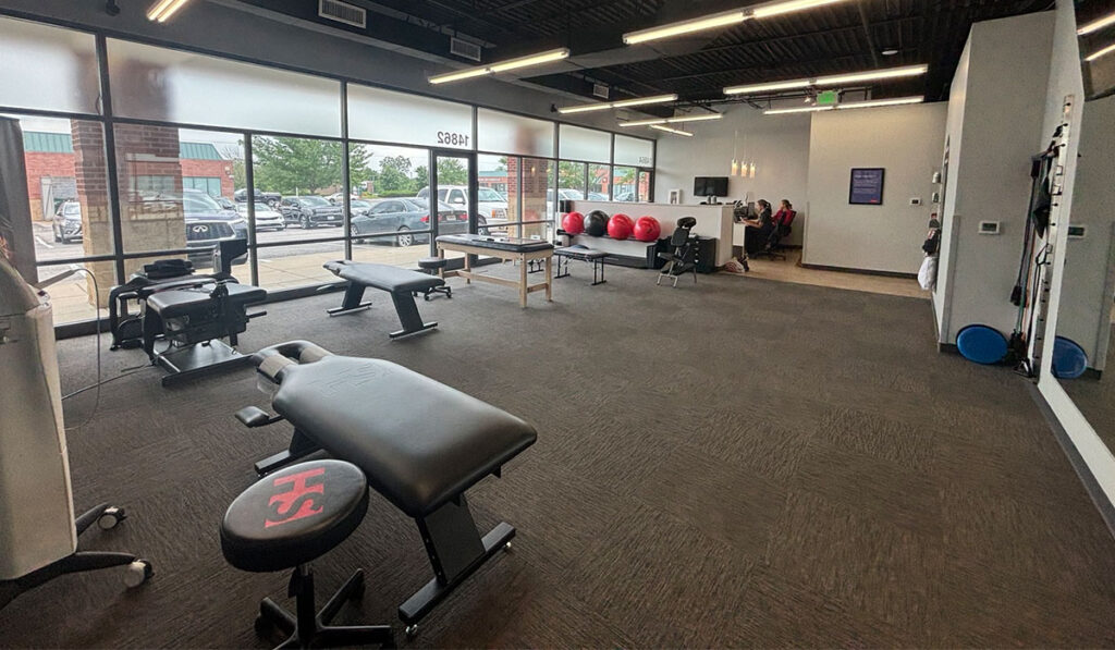 The rehab area at HealthSource of Southeast Overland Park