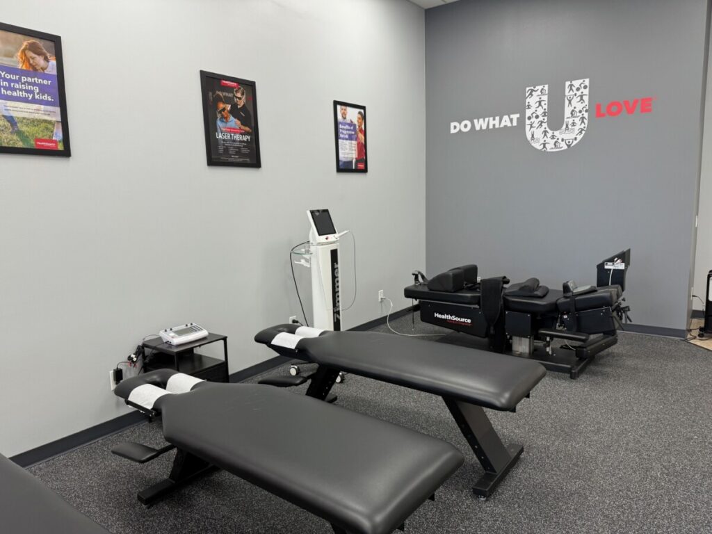 Laser and spinal decompression treatment area at HealthSource of South Round Rock