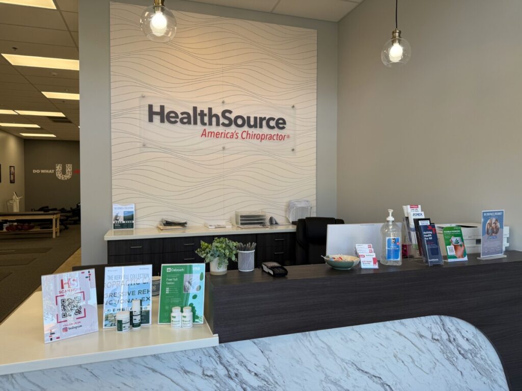 Front desk and reception area at HealthSource of South Round Rock